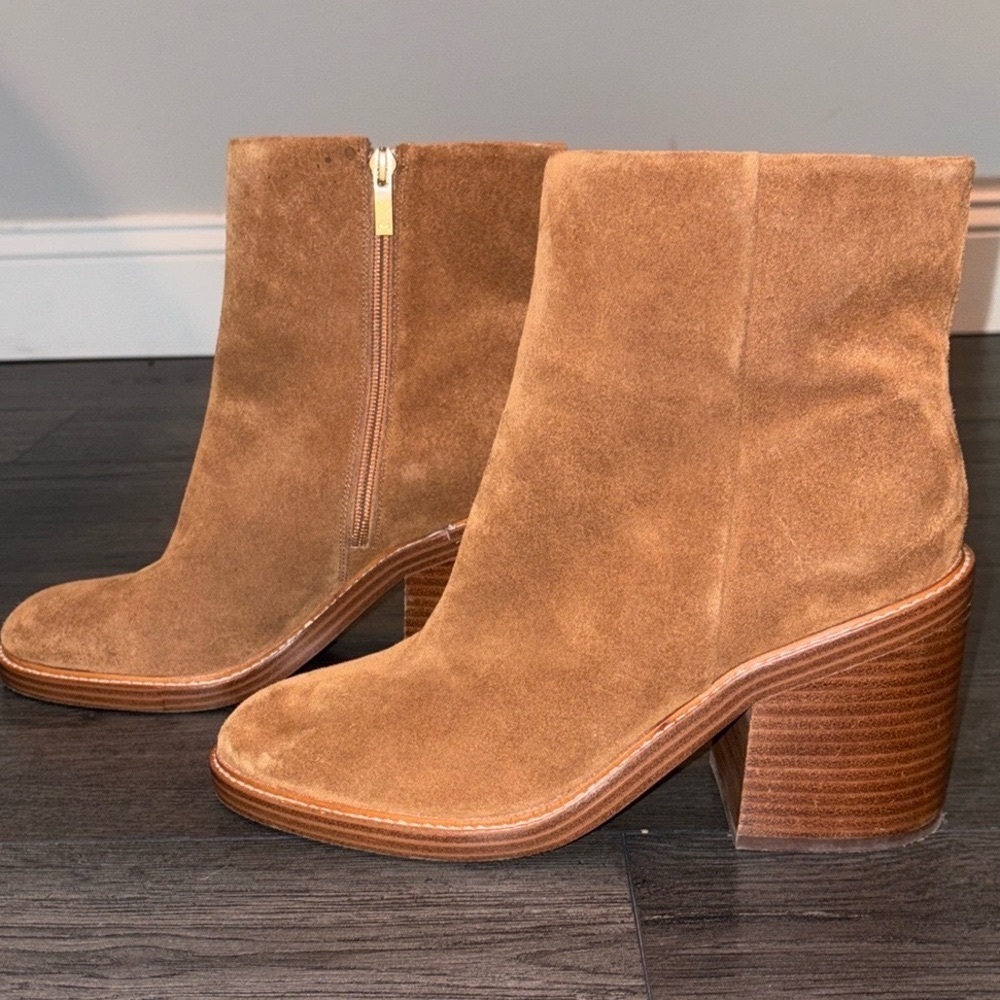 Marc Fisher Haleena Suede Ankle Boot Size 10 Cocco - Picture 5 of 10